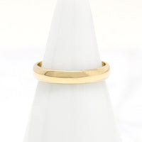 Slim Half Round Gold Wedding Band