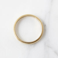 Slim Half Round Gold Wedding Band