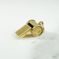 Fun Little Gold Vintage Whistle Charm