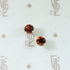 Warm Madeira Wine Colored Garnet Studs