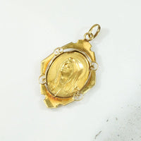Luxurious 18k Gold Virgin Mary Pendant