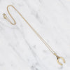 Engraved Gold Lucky Horseshoe Necklace