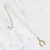 Engraved Gold Lucky Horseshoe Necklace