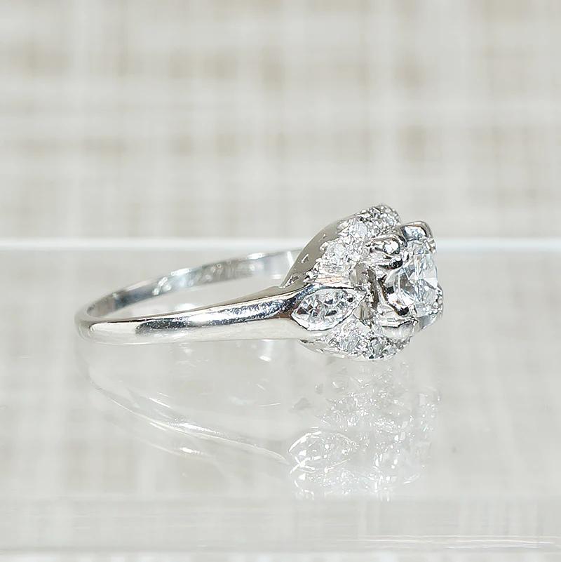 Charming Art Deco Diamond & Platinum Engagement Ring