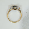Platinum and 18k Sapphire and Diamond 3 Stone