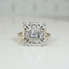 Fab 1940's Square Diamond Set Ring