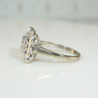 Fab 1940's Square Diamond Set Ring