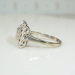 Fab 1940's Square Diamond Set Ring