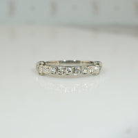 Art Deco White Gold Diamond Band