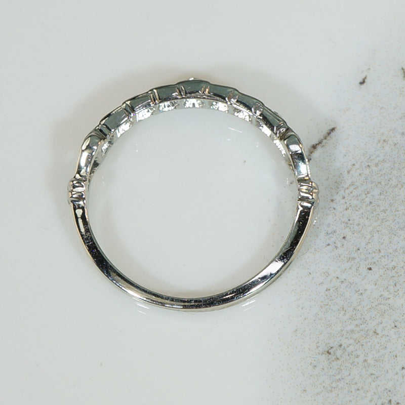 Art Deco White Gold Diamond Band