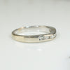 Estate Gently Curved Diamond Band in White Gold