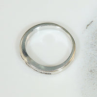 Elegant Estate Curved Diamond Band in White Gold