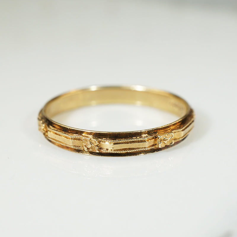 Handsome Engraved Deco Band by Lohengrin