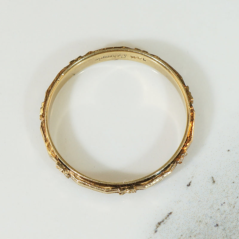 Handsome Engraved Deco Band by Lohengrin