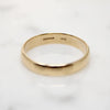Handsome Mid Century Granat Gold Wedding Band