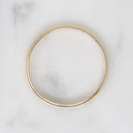 Handsome Mid Century Granat Gold Wedding Band