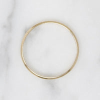 Slim Gold Wedding Band with Stepped Edge
