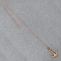 Glowing Rose Gold Vintage Anchor Pendant