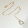 Lucky Mid Century Gold & Diamond Horseshoe Necklace