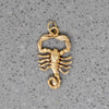 Naturalistic Scorpion Charm in 14k Gold