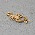 Naturalistic Scorpion Charm in 14k Gold