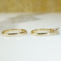 Vintage Gold Diamond Wedding Set
