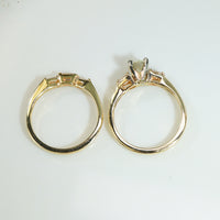 Vintage Gold Diamond Wedding Set