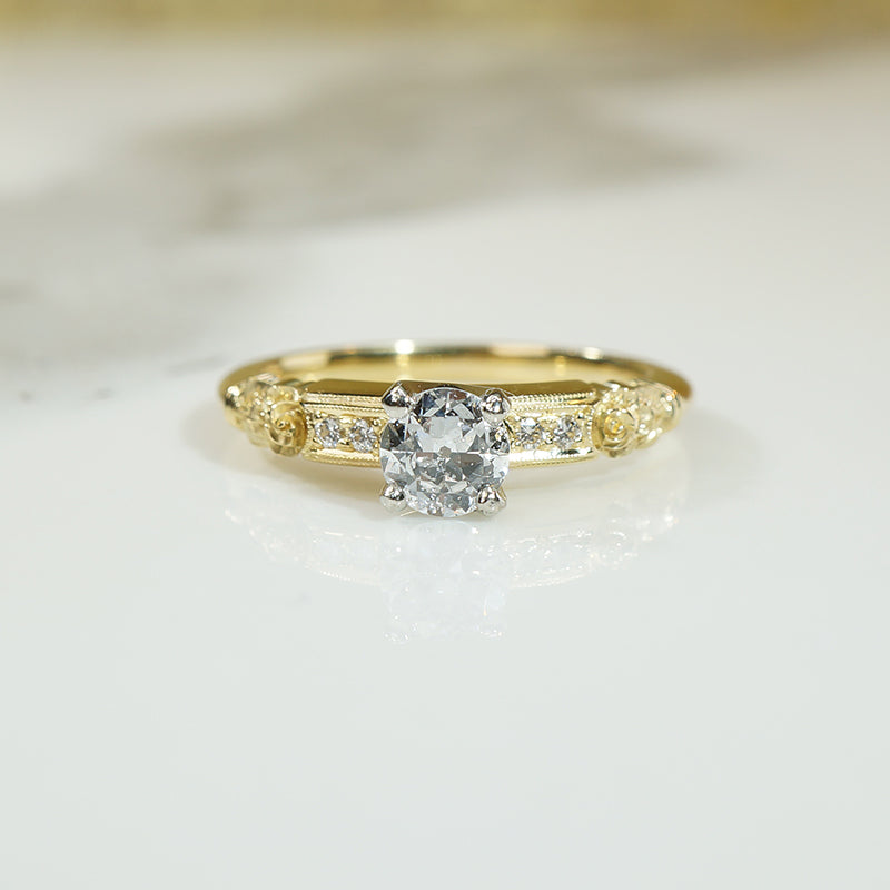 Timeless Vintage Gold OEC Engagement Ring