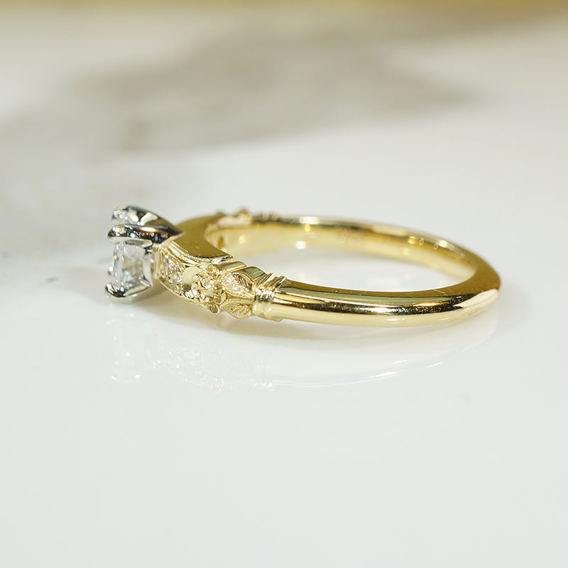 Timeless Vintage Gold OEC Engagement Ring
