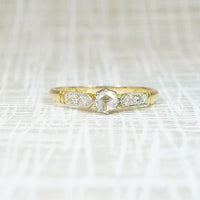 Enchanting Rose Cut Diamond Engagement Ring