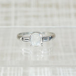 Cool & Austere Moonstone in Platinum Ring