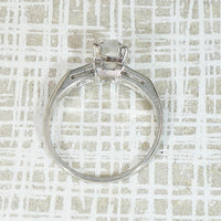 Cool & Austere Moonstone in Platinum Ring