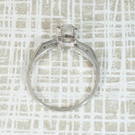 Cool & Austere Moonstone in Platinum Ring