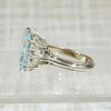 Glacial Aquamarine Cocktail Ring with Diamond Accents