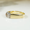 18k Gold and Platinum 3 Diamond Ring