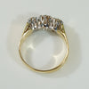 18k Gold and Platinum 3 Diamond Ring