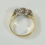 18k Gold and Platinum 3 Diamond Ring