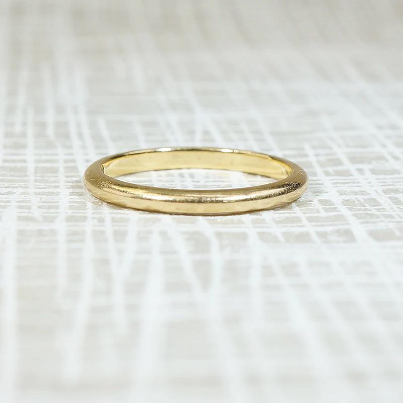 Slim & Substantial 14k Gold Wedding Band