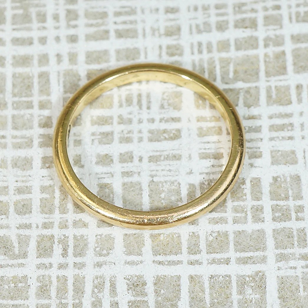 Slim & Substantial 14k Gold Wedding Band