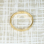 Subtly Curved Vintage Gold Wedding Band