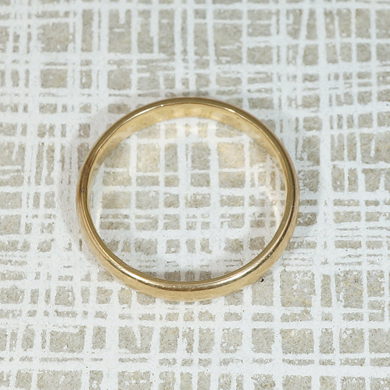 Glossy 9ct Gold English Wedding Band