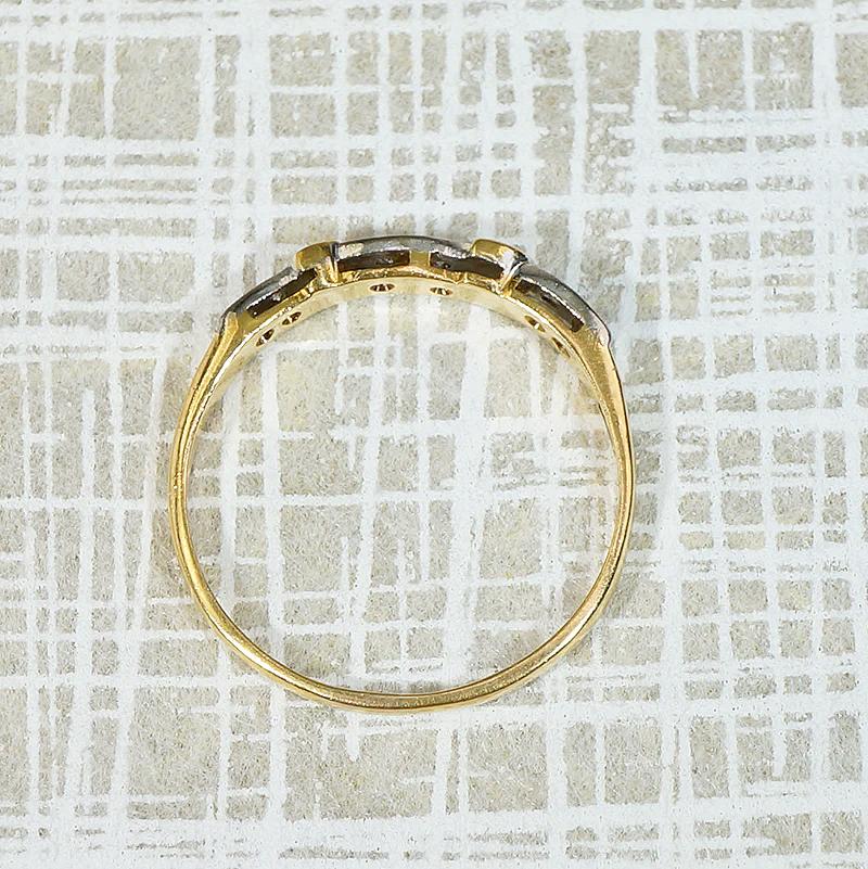 Palladium & 18k Retro Diamond Band