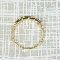 Palladium & 18k Retro Diamond Band