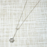 Platinum & Diamond Hexagonal Lavalier Pendant