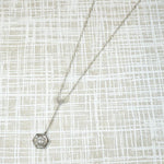 Platinum & Diamond Hexagonal Lavalier Pendant