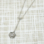 Platinum & Diamond Hexagonal Lavalier Pendant