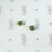 Verdant Green Tourmaline Stud Earrings