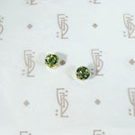 Verdant Green Tourmaline Stud Earrings