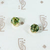 Verdant Green Tourmaline Stud Earrings