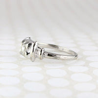 Sweet Diamond Engagement Ring with Filigree & Engraving